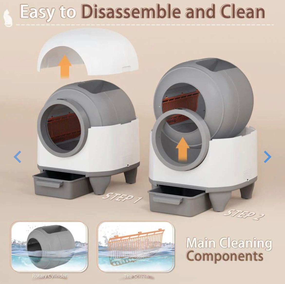 Low-Noise Auto- Cleaning Cat Box